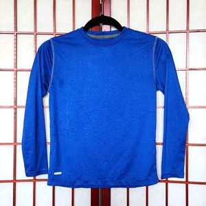 🔴Dri-Star Blue long-sleeved exercise/sport tee-shirt. Boys size L (10-12).